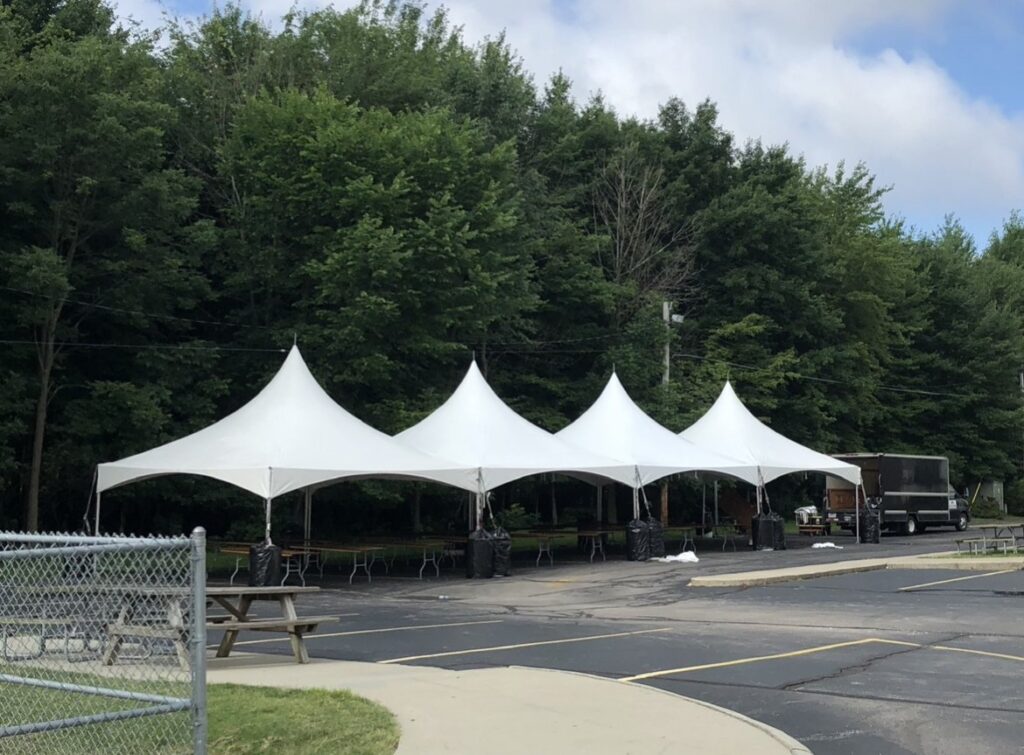 20x80 tent pavement Home